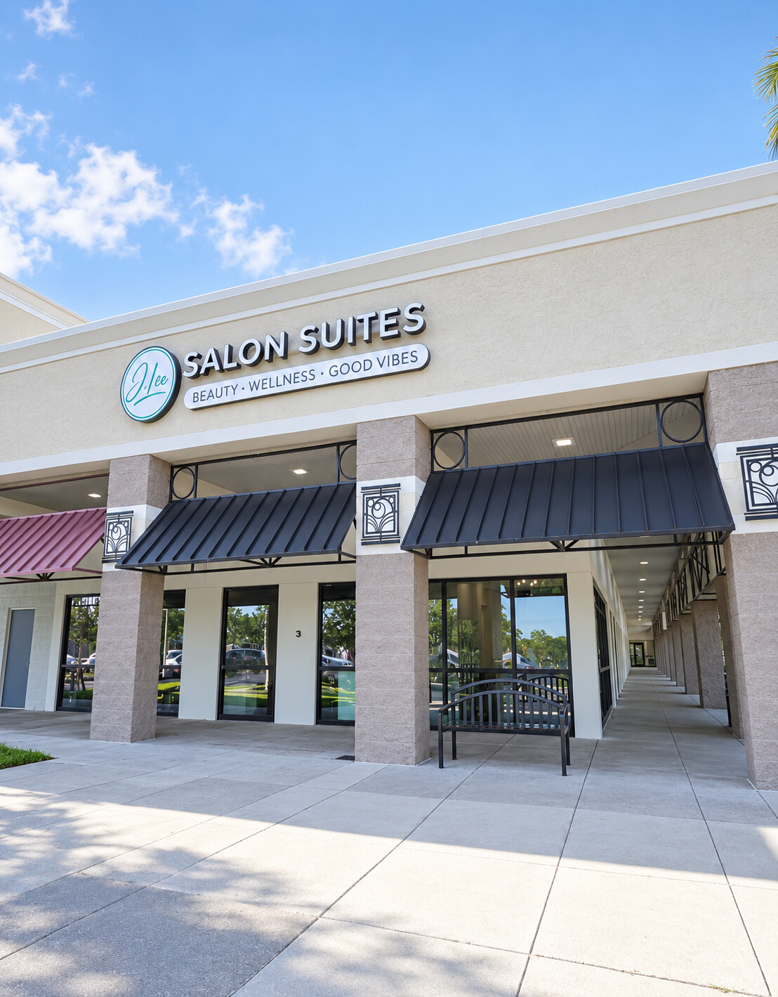 J.Lee Salon Suites exterior entrance in Cape Coral